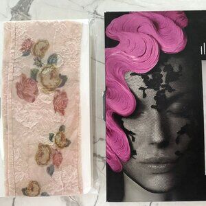 ILEANA CALZE Made in Italy TIGHTS Pantyhose FLORAL Sirio ROSE Dust ( M/L )